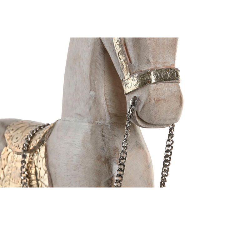 Decorative Figure Home ESPRIT Silver Natural Horse 53 X 10 X 60 CM