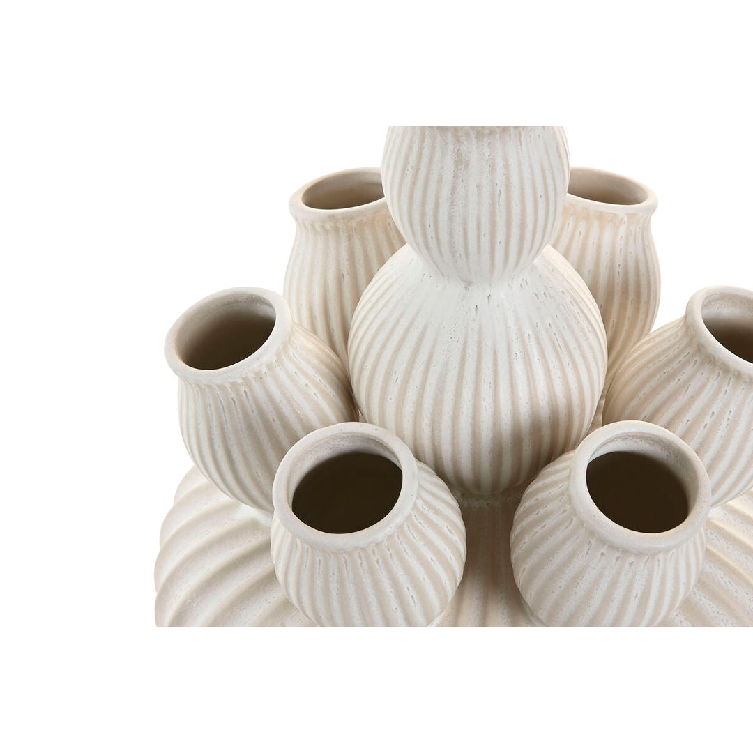 Vase Home ESPRIT Cream Ceramic Mediterranean 28 x 28 x 35 cm