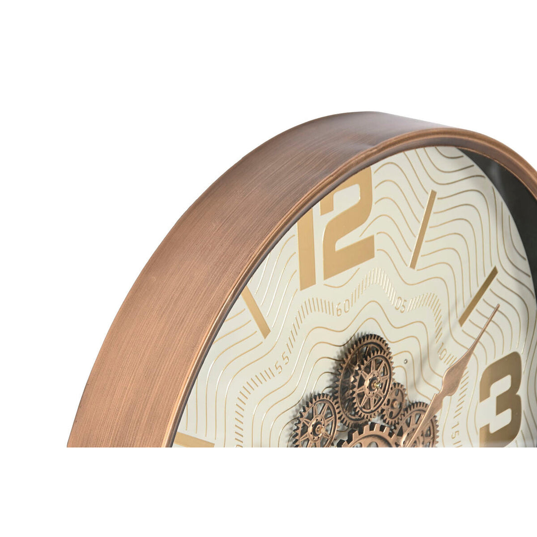 Wall Clock Home ESPRIT White Golden Metal Crystal Scandi 60 x 8 x 60 cm