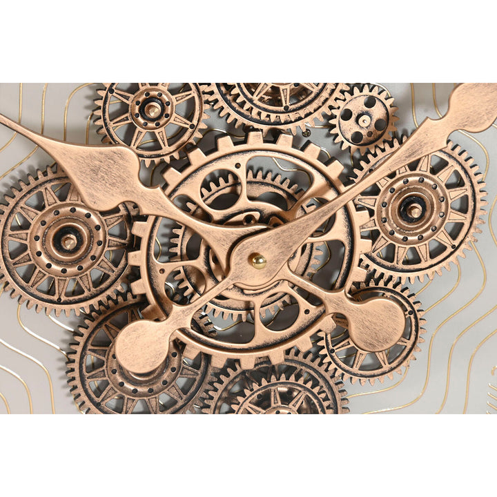 Wall Clock Home ESPRIT White Golden Metal Crystal Scandi 60 x 8 x 60 cm