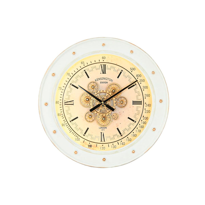 Wall Clock Home ESPRIT White Metal Loft 60 x 9 x 60 cm