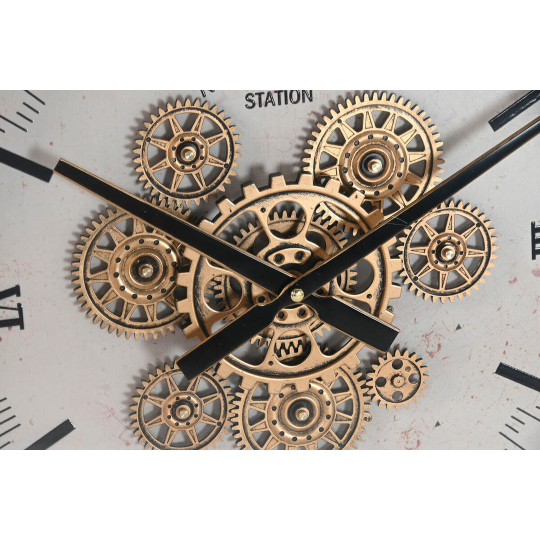 Wall Clock Home ESPRIT White Metal Loft 60 x 9 x 60 cm