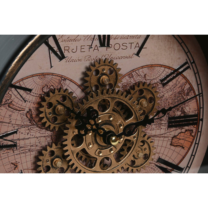Table clock Home ESPRIT Black Golden Vintage