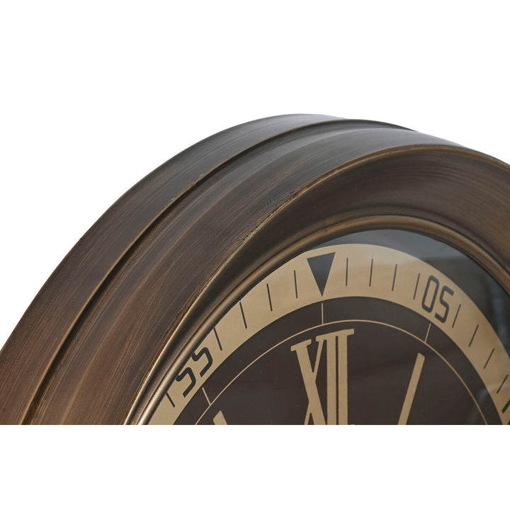 Wall Clock Home ESPRIT Golden Maroon Crystal Iron Glam 100 x 14 x 100 cm