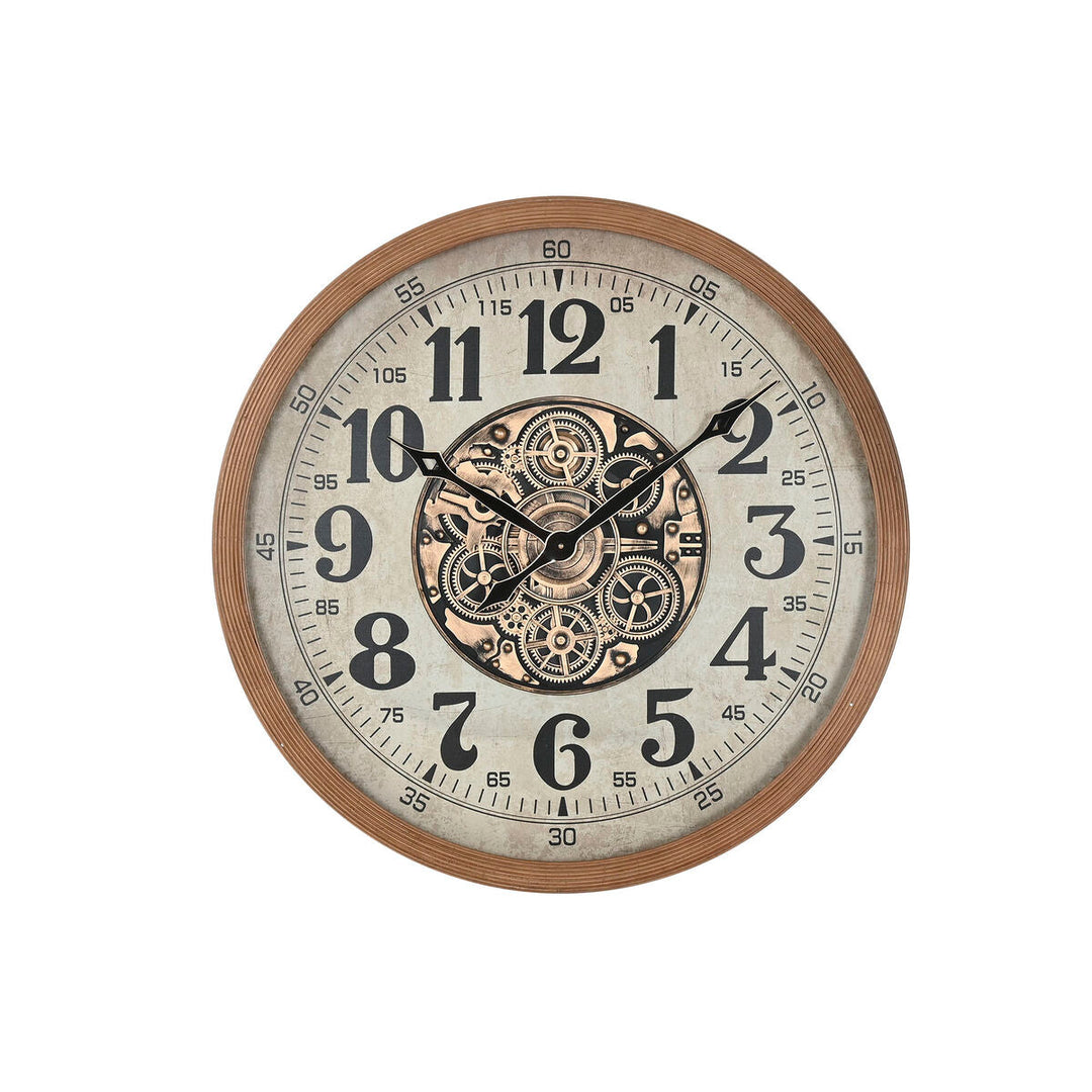 Wall Clock Home ESPRIT White Natural Crystal Pine Cottage 80 x 8 x 80 cm