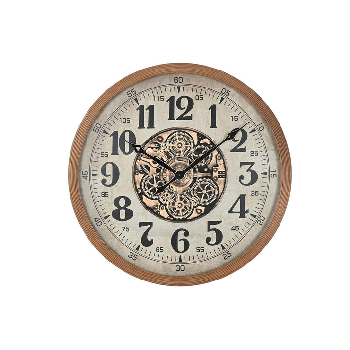 Wall Clock Home ESPRIT White Natural Crystal Pine Cottage 80 x 8 x 80 cm