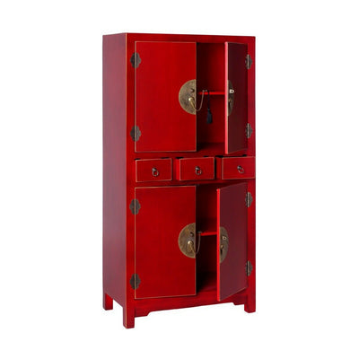 Sideboard ORIENTE 63 x 33 x 131 cm Red Wood