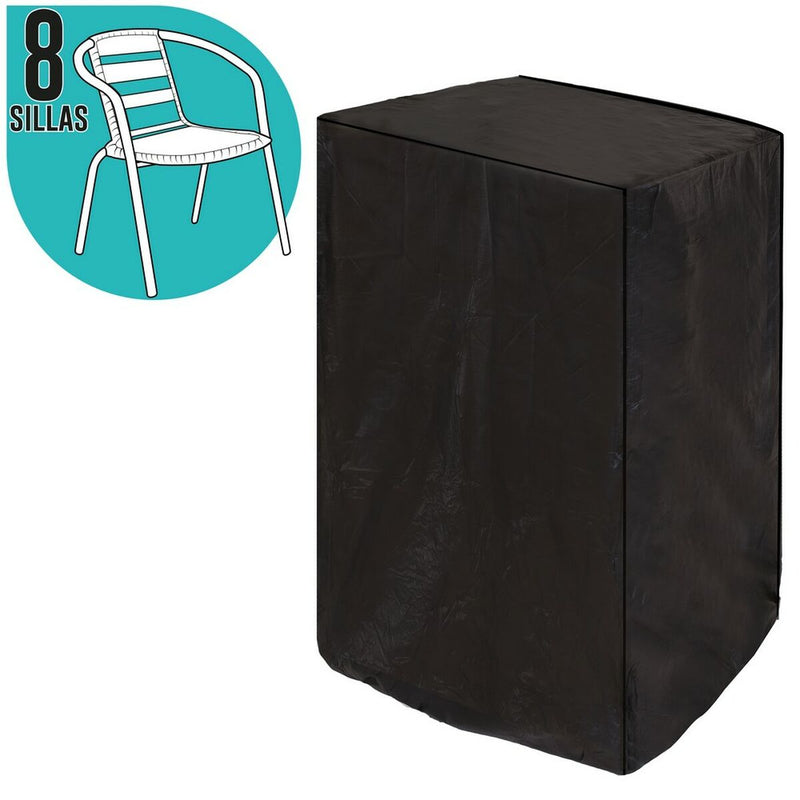 Housse de Chaise Pour les chaises Noir PVC 66 x 66 x 170 cm
