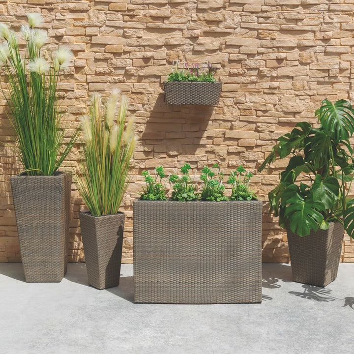 Planter Marlene Light brown Rattan 39,5 x 39,5 x 54 cm