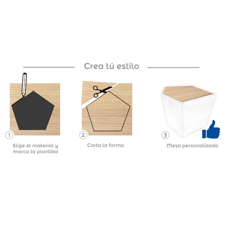 Side table Penta White Polyethylene 40 x 33 x 38,5 cm