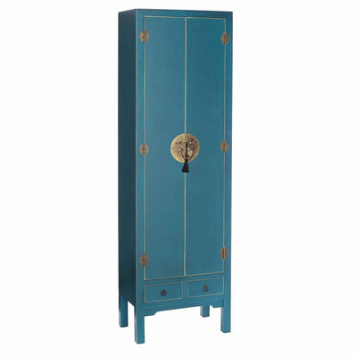 Cupboard ORIENTE Blue Iron DMF 55 x 33 x 185 cm