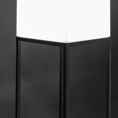 Luminária de chão Block Branco Cinzento Polietileno Aço 38 x 38 x 155 cm