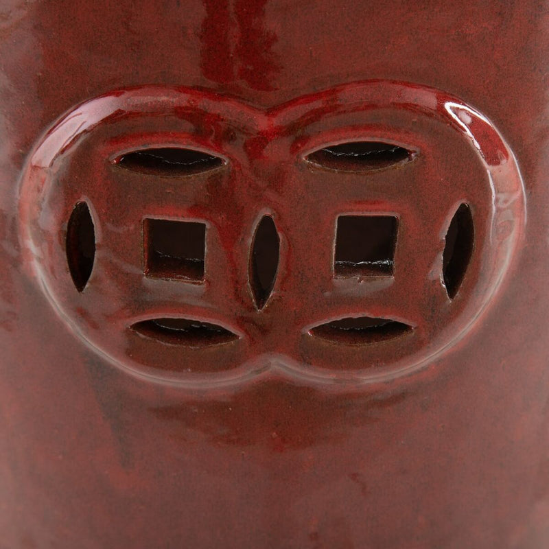 Stool 35 x 35 x 48 cm Ceramic Red