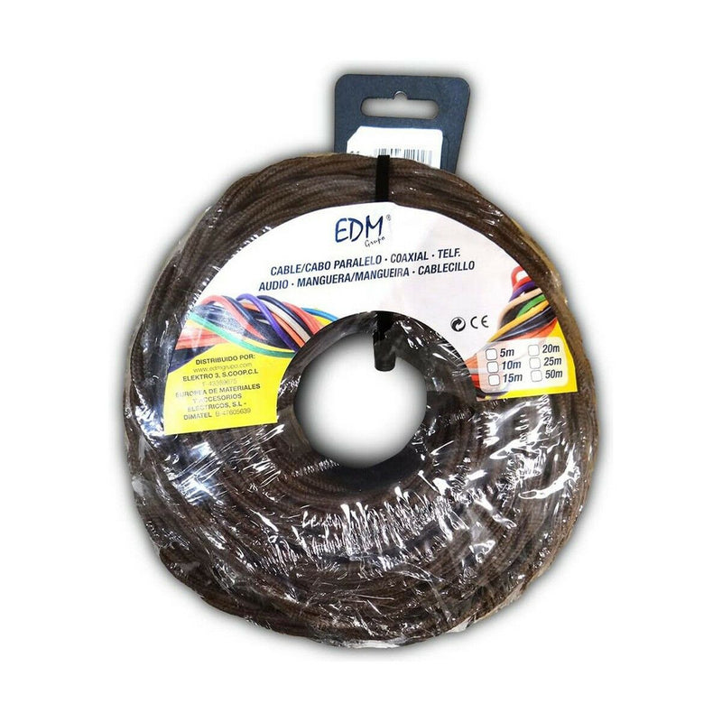 Câble EDM 2 x 1 mm Marron 5 m