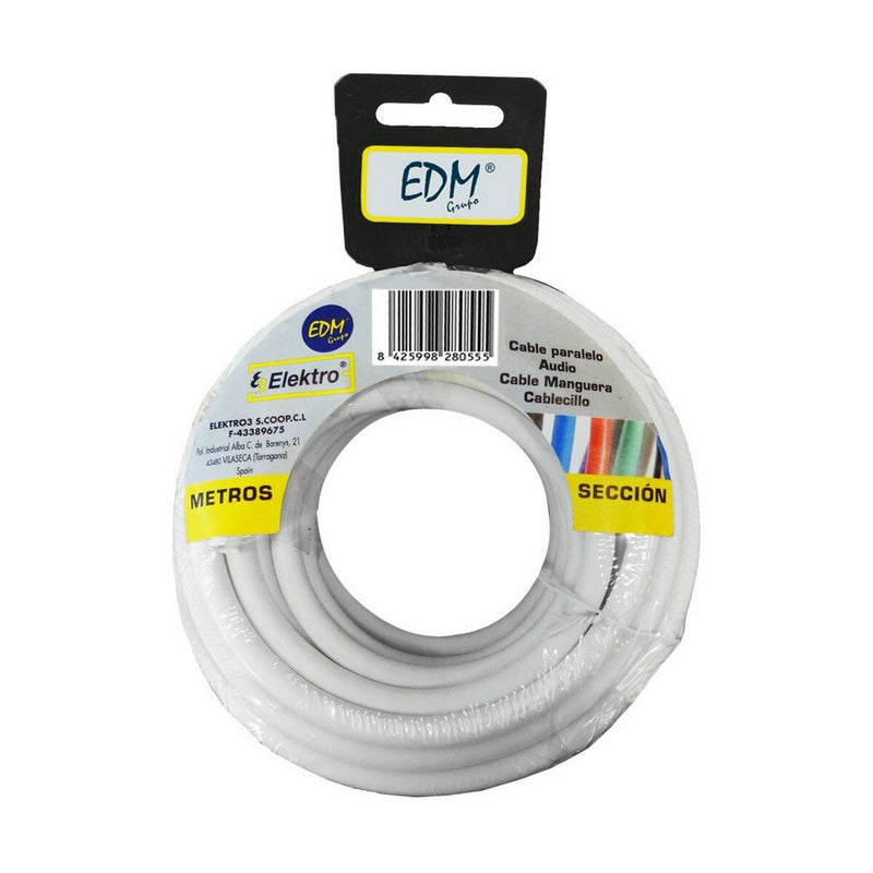 Câble EDM Blanc 2 x 0,75 mm
