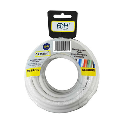 Câble EDM 3 x 1 mm Blanc 15 m