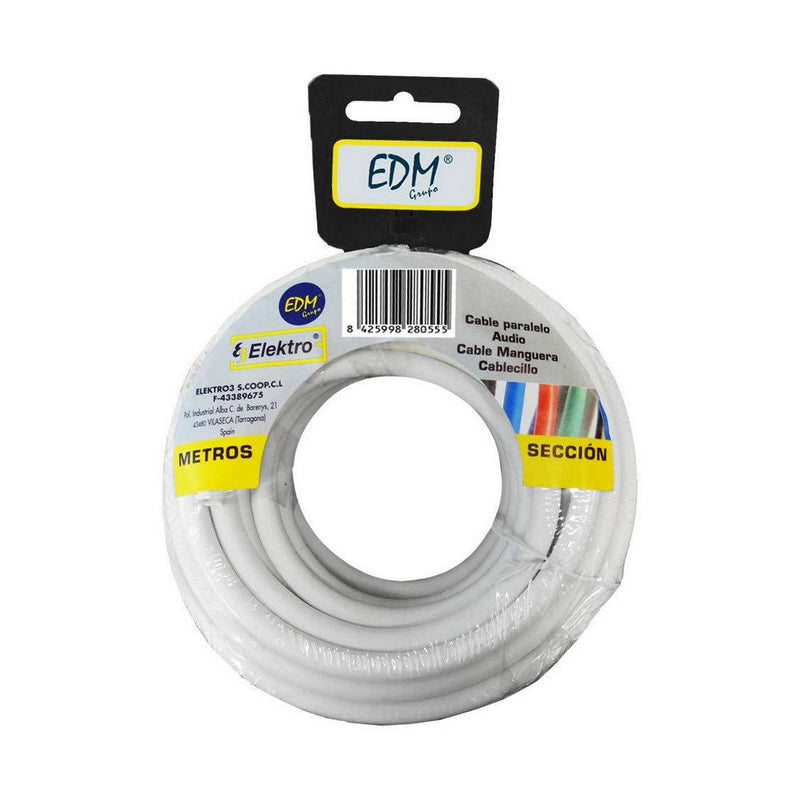 Câble EDM 3 x 2,5 mm Blanc 20 m