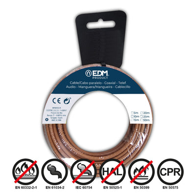 Câble EDM Marron 50 m 1,5 mm