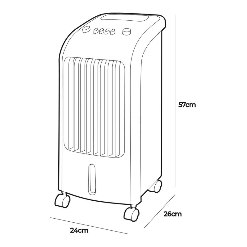 Portable Air Cooler EDM 33516 80 W 3,6 L