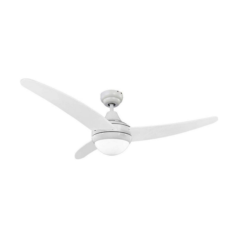 Ceiling Fan with Light EDM 33803 Egeo White 60 W