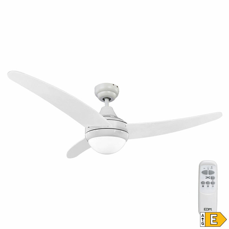 Ceiling Fan with Light EDM 33803 Egeo White 60 W