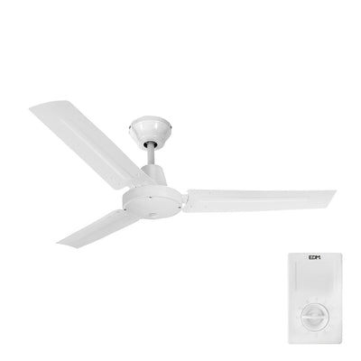 Ceiling Fan EDM 33981 White 60 W Ø 140 cm industrial