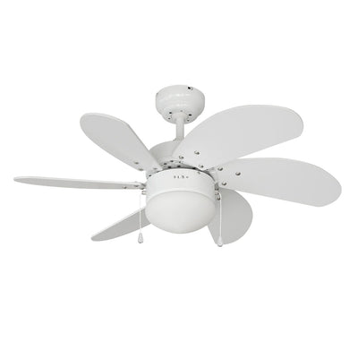 Ceiling Fan with Light EDM 33985 Aral White 50 W