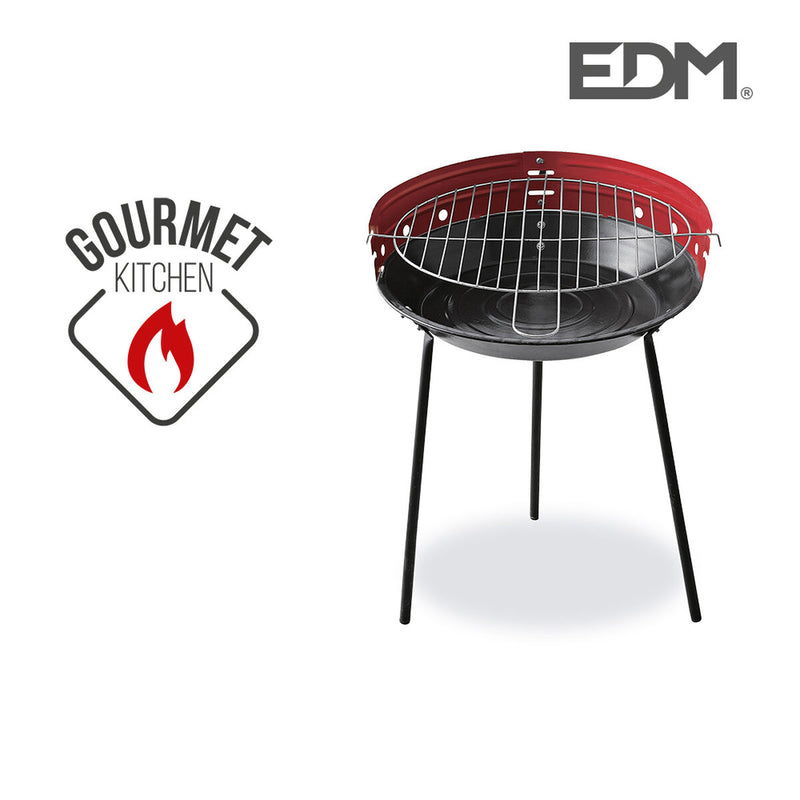 Charcoal Barbecue with Stand EDM Red (Ø 33 x 45 cm)
