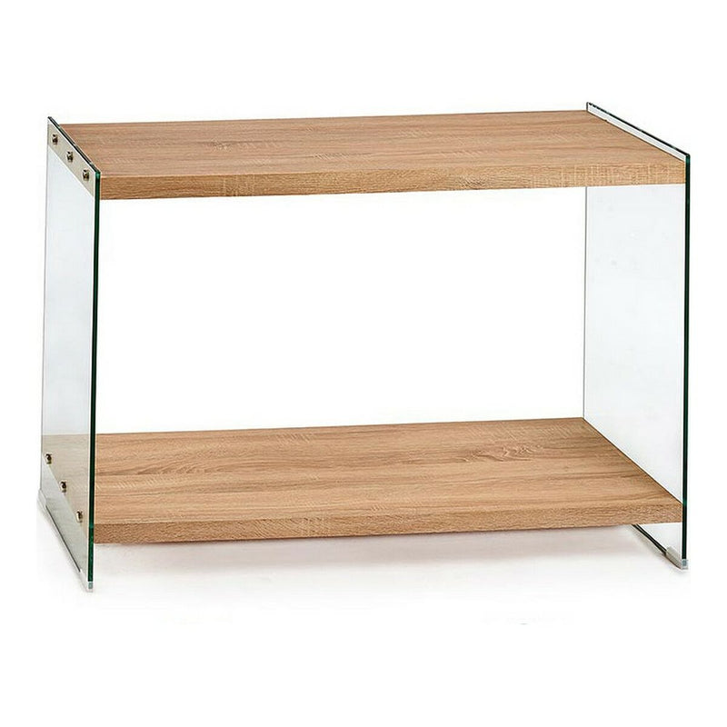 Hall Brown Transparent Glass MDF Wood 40 x 76 x 120 cm