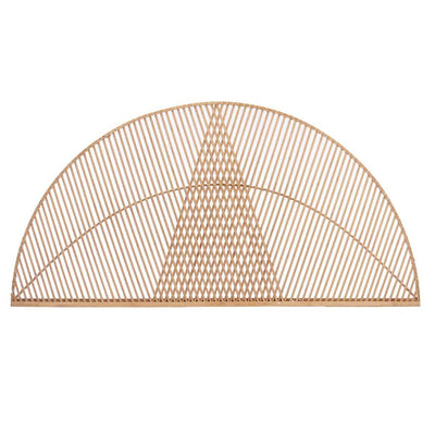 Headboard Triangle Brown Rattan 160 x 80,5 x 2 cm