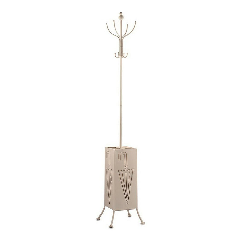 Coat rack Umbrella stand Metal Cream (34 x 188 x 34 cm)