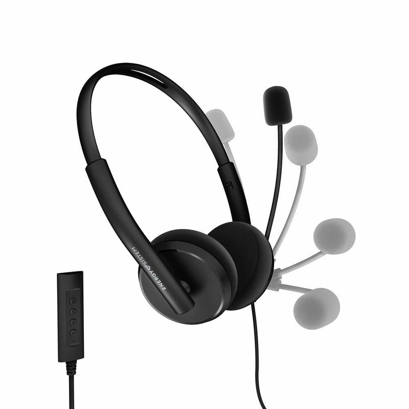 Headphones with Microphone Energy Sistem 452026 Black