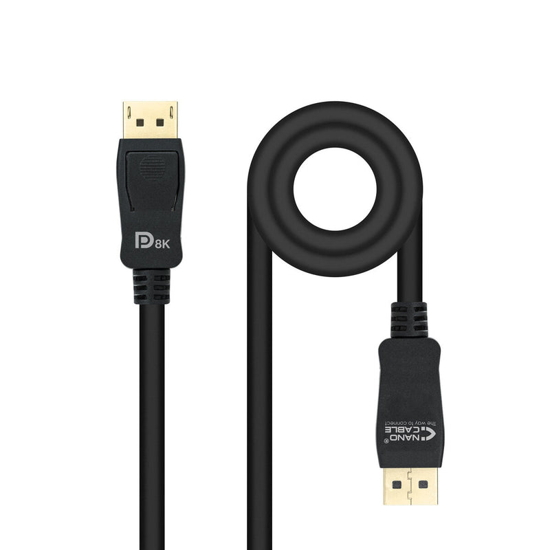 DisplayPort Cable NANOCABLE 10.15.2501 Black 1 m HDR 8K Ultra HD