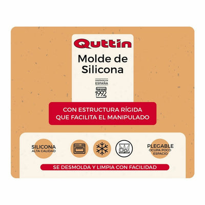 Oven Mould Quttin Silicone Rigid 27,6 x 24,2 x 5,3 cm (8 Units)
