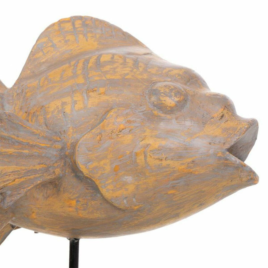 Decorative Figure Alexandra House Living Grey Dark brown Fish 31 x 24 x 30 cm