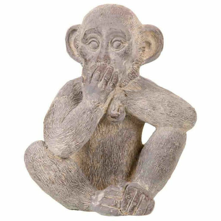 Decorative Figure Alexandra House Living Grey Monkey 26 x 40 x 35 cm