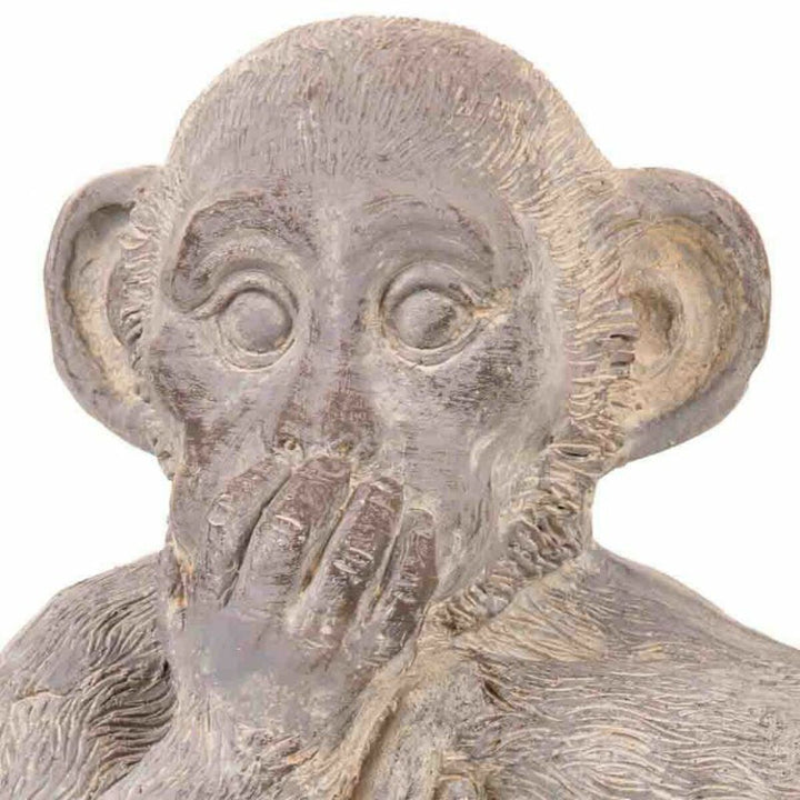 Decorative Figure Alexandra House Living Grey Monkey 26 x 40 x 35 cm