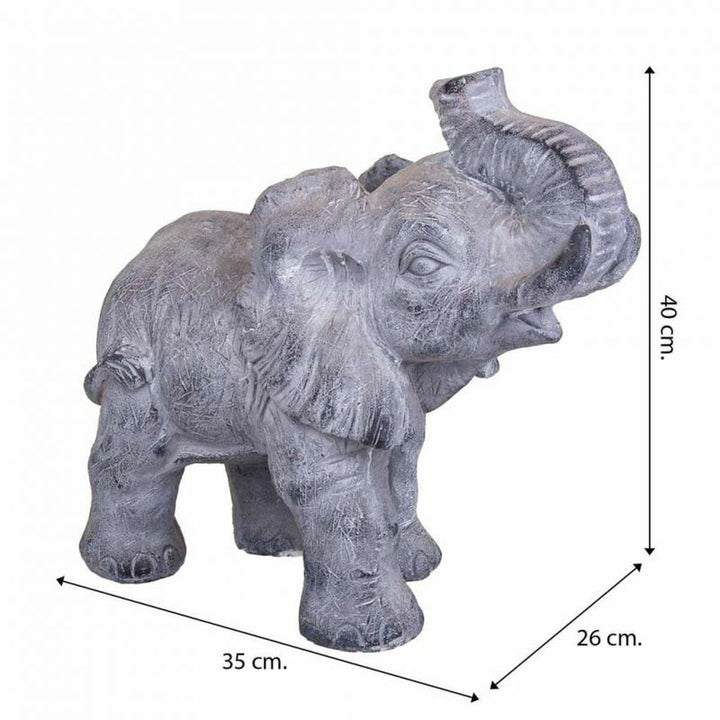 Decorative Figure Alexandra House Living Grey Elephant 26 x 40 x 35 cm
