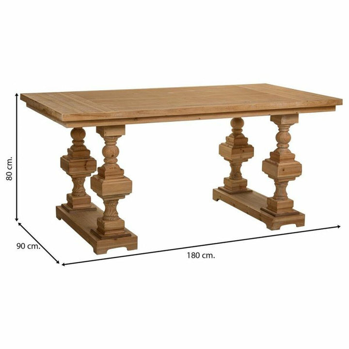 Table Alexandra House Living Brown 90 x 80 x 180 cm