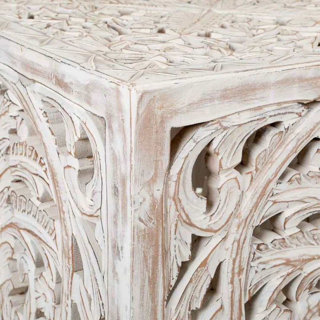 Centre Table Alexandra House Living White Mango wood 45 x 45 x 45 cm