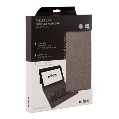 Case for Tablet and Keyboard Nilox Grey