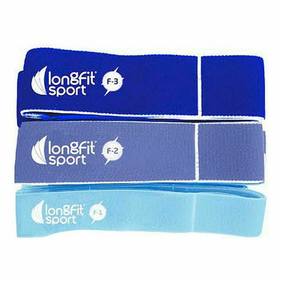 Bandas elásticas de resistência LongFit Sport   Azul 3 Peças (6 Unidades)