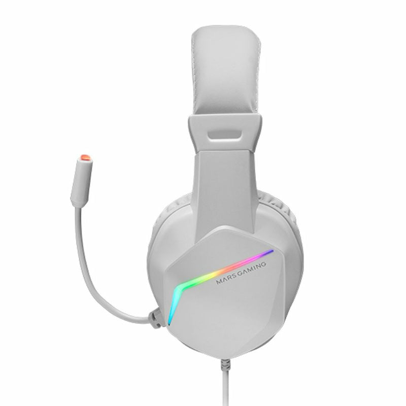 Casque avec Microphone Gaming Mars Gaming MH122 Blanc
