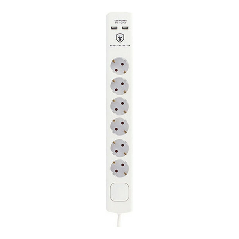 Power Socket - 6 Sockets with Switch TM Electron 230 V
