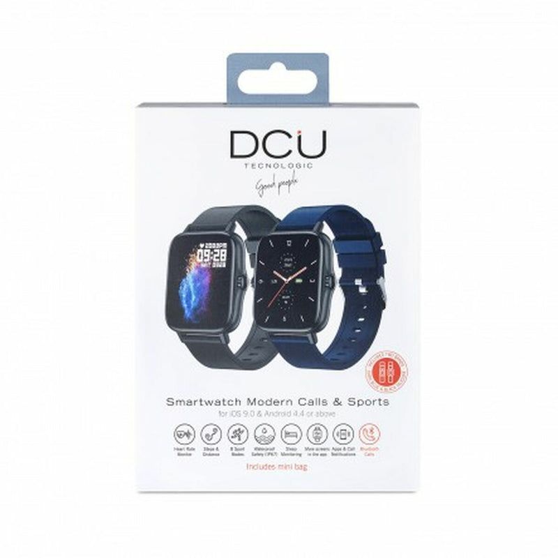 Smartwatch DCU MODERN CALLS & SPORT 1,7" Azul Marinho 28 mm 1" Azul Preto Preto/Branco