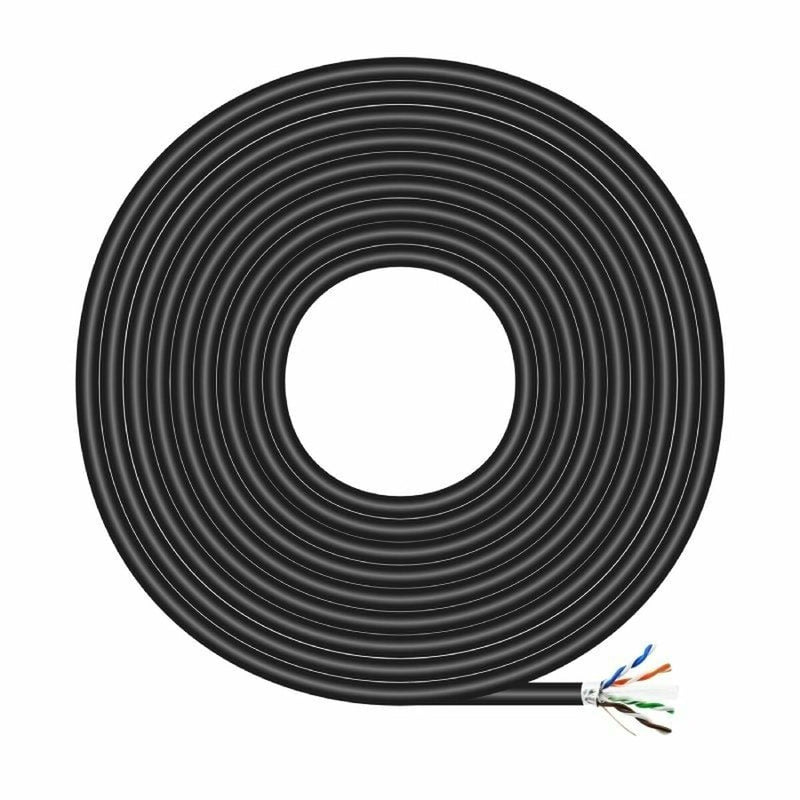 Câble Réseau Rigide UTP 6ème Catégorie Aisens AWG24 Noir 100 m