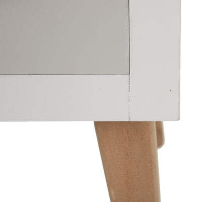 Hall Table with Drawers MARGOT 67 x 34 x 86 cm Grey Wood White