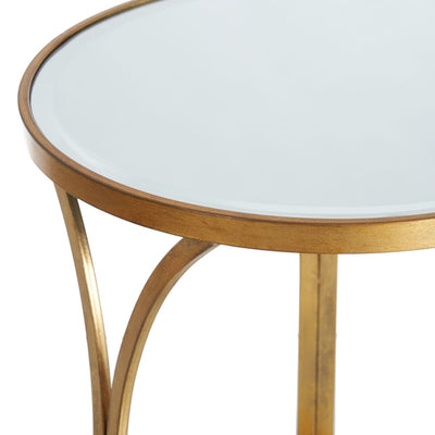 Table d'appoint 53,5 x 53,5 x 59 cm Verre Doré Métal