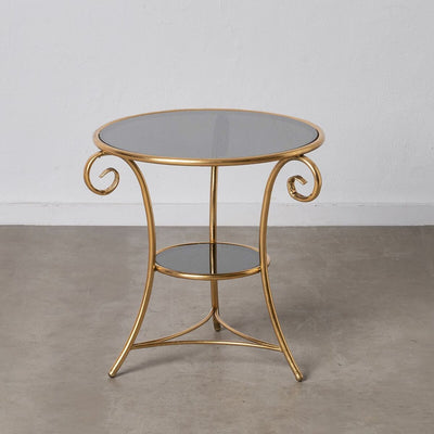 Table d'appoint Doré Verre Fer 66 x 60 x 62 cm
