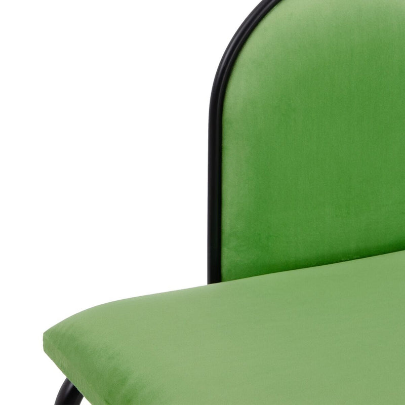 Bench 110 x 40 x 68 cm Synthetic Fabric Metal Green